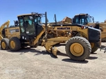 Used Motor Grader in yard,Front of used Komatsu Motor Grader,Side of used Motor Grader